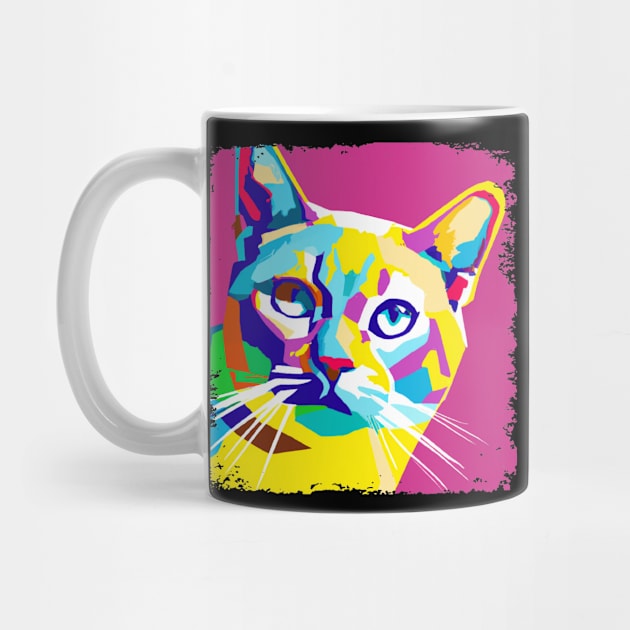 Singapura Cat Pop Art - Cat Lover Gift by PawPopArt